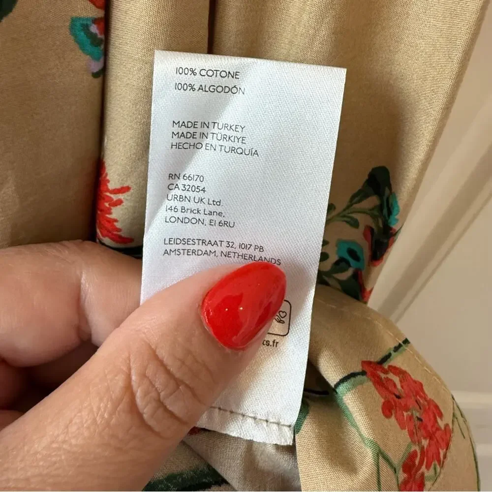Anthro Somerset Khaki Floral Dress - Picture 6 of 7